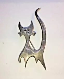 Vintage Taxco Mexiko Sterlingsilber Katze 2 Zoll groß - Bild 1 von 5