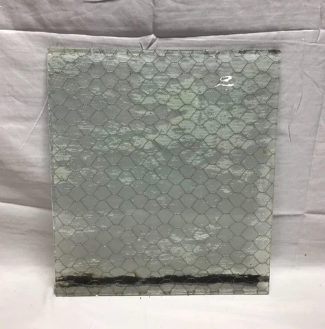 1 Piece Vintage 13x14 Industrial Chicken Wire Safety Security Glass Old 573-23B Cover