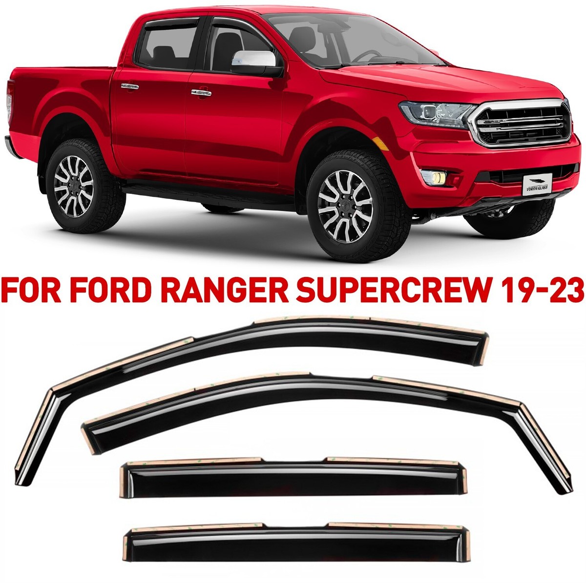 DNA Motoring Dark Smoke Window Deflectors Chrysler Dodge DNA MOTORING Dark Smoke Window Visors - 2-Piece Set For Chrysler Dodge Minivans - Rain And Sun Deflectors Wind Deflectors For Cars