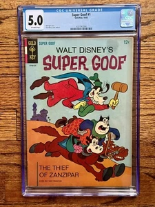 Super Goof #1 CGC 5.0 Gold Key Walt Disney Comic 1965 - Rare!! - Picture 1 of 3