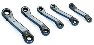 5 PC OFFSET  RATCHET WRENCH SET SAE HAND AUTO GEAR MOTORCYCLE TOOL SET   - Picture 1 of 1