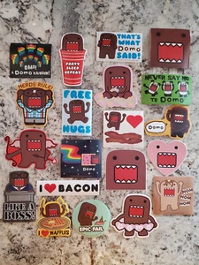 Domo Japanese Anime 20 Different Domo StickersParty Sleep Repeat I Love Bacon - Picture 1 of 1