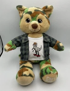16” Great Wolf Lodge Build-A-Bear BAB Plush Camo Wolf with Dino Shirt - Picture 1 of 13