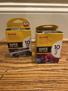 Kodak 10C Colour Ink & Kodak 10XL Black Cartridge New & Sealed - 420 & 770 Pages - Picture 1 of 14