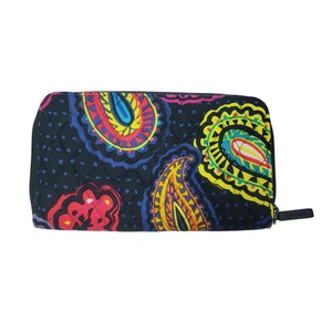 NUEVO SIN ETIQUETAS Cartera Vera Bradley Crepúsculo Paisley Cremallera Alrededor Acordeán Azul Marino Acolchada - Imagen 1 de 6