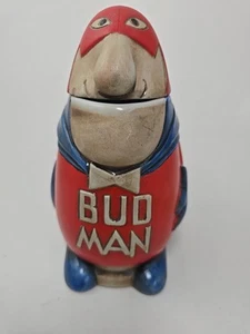 Bud Man Anheuser Busch Vintage 1970's Beer Stein Made by Ceramarte in Brazil - Picture 1 of 10