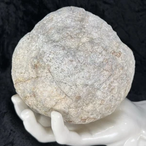 Large Unopened Geode Rattler Lots of loose Crystals Break Your Own Quartz 4-1/2" - Picture 1 of 9