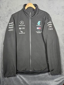Mercedes AMG Petronas Formula One Softshell Jacket Black Men's Size XL - Picture 1 of 21