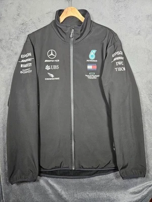 Mercedes AMG Petronas Formula One Softshell Jacket Black Men's Size XL - Image 1 of 4