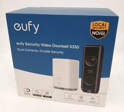 Eufy Security Video Doorbell S330 Battery  + Homebase No Monthly Fee 2K HD - Image 1 of 3