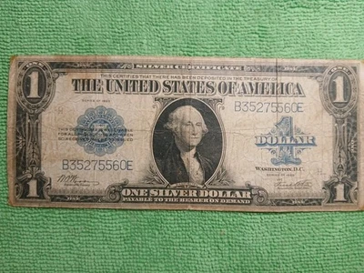 1923 $1 Dollar Silver Certificate Horse Blanket  Woods/White B35275560E - Image 1 of 4