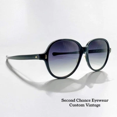 Sunmodes by SRO-Black Sunglasses w/New Custom Grey Gradient Lenses-Vintage 1960s - Image 1 of 4