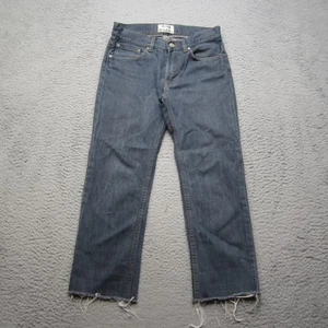 Acne Studios Jeans Mens 28 Blue Ace Legend Rinse Raw Hem Straight Leg Denim - Picture 1 of 13