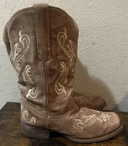 Corral Women's Cowgirl Western Boot Embroidered Style R1976 Square Toe Size 10 M - Picture 1 of 6