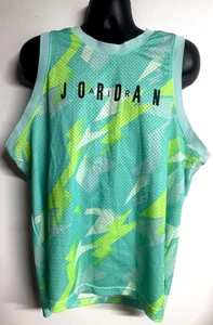 Camiseta deportiva de baloncesto Nike Air Jordan Jumpman #23 con estampado de selva para hombre talla: L verde azulado usada - Imagen 1 de 13