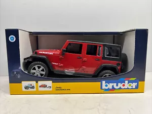 1/16 Bruder Jeep Wrangler Rubicon Unlimited Red 4X4 Off Road # 2525 nuovo con scatola - Foto 1 di 9