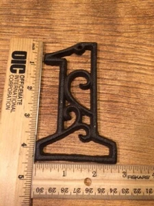 Cast Iron ONE (1) Ornate Filigree 4 5/8" tall 3 1/2" wide 0558 - Picture 1 of 21