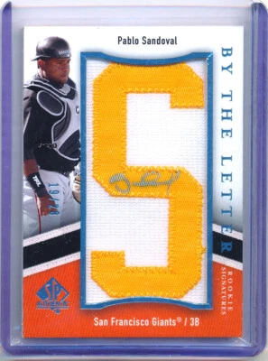 Pablo Sandoval SP 2009 auténtico por letra "S" SP RARO 19/20 automático Foto 1 de 3