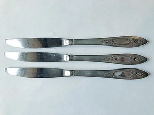 Vintage Oneida Community Stainless VIGNETTE Set Lot Of 3 Preowned Knives Knife G - Picture 1 of 4