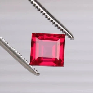 Mozambique Red Ruby Blood 5.30 Ct. Square Shape Loose Gemstone - Picture 1 of 5
