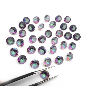 Mystic Quartz Round Cut Stone Loose Gemstone For Jewelry 108 Pcs 7 MM 106 CT - Picture 1 of 4