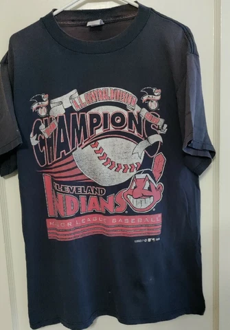 Vintage Logo 7 Label - 1995 CLEVELAND INDIANS AL Champions (LG) T-Shirt Cover