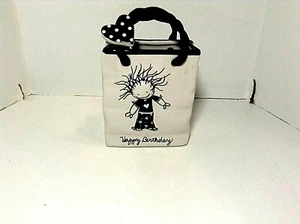 CHILDREN OF THE INNER LIGHT MARCI HAPPY BIRTHDAY CERAMIC GIFT BAG VTG ENESCO - Picture 1 of 5