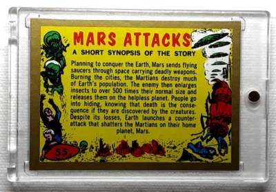 Mars Attacks Heritage GOLD Parallel Base Card #55 Mars Attacks! Checklist - Image 1 of 2