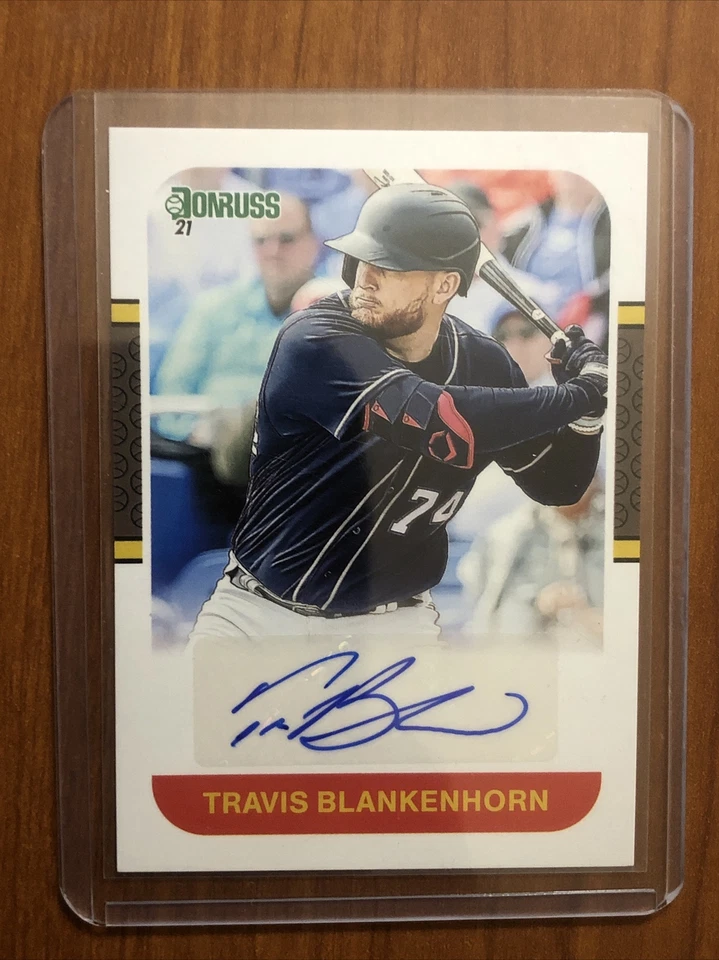 2021 DONRUSS TRAVIS BLANKENHORN RETRO 1987 AUTOGRAPH CARD #87S-TB - Image 1 of 2