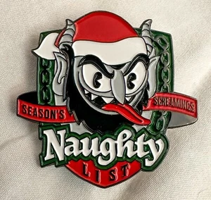 Prendedor coleccionable Season's Screamings 2022 Naughty List Lmt Krampus Santa esmalte - Imagen 1 de 3