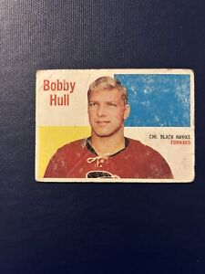 1960-61 Topps Set-Break # 58 Bobby Hull Chicago Black Hawks!