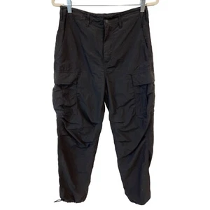 American Eagle Outfitters Cargo Pants Men's XS Solid Black Nylon Outdoor Utility - Picture 1 of 8