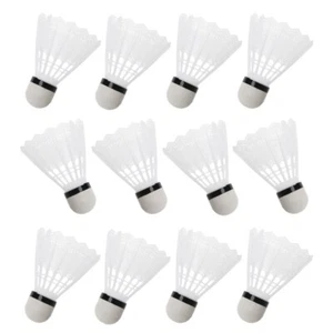 12pcs Plastic Balls Training Badminton Light Weight Training Shuttlecock - Picture 1 of 8