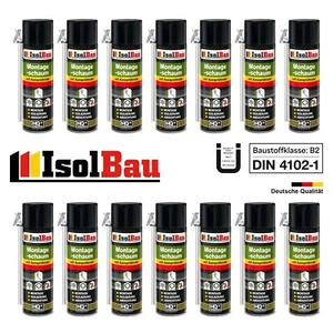 Bauschaum Montageschaum mit Aussprührohr 1-48 x 500 ml PU Schaum Fenster Schaum - Bild 1 von 39