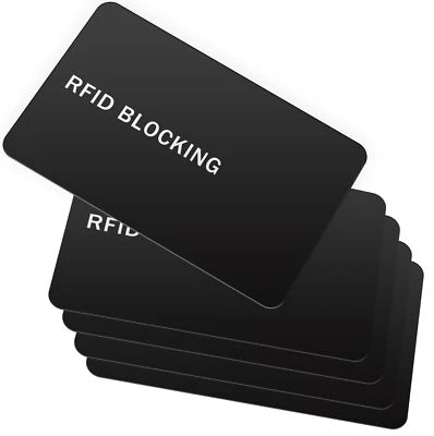 9TOA RFID Blocking Card - 5 Pack Contactless NFC Credit Card ID Protection Safe Ba...