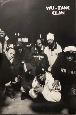 Wu-Tang Clan Group Shot Black & White Poster Large 24" x 36" Hip Hop Music Rap - Image 1 of 2
