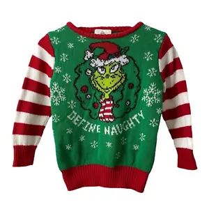 Boys Size 18 Months Grinch Sweater Dr. Seuss Green and Red Christmas Long Sleeve - Picture 1 of 5