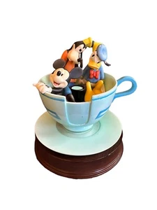 Disney Costa Alavezos Spinning Teacup Figurine LE 1000 Mickey Donald Goofy - Picture 1 of 5