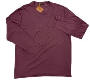 Loro Piana Bordeaux Long Sleeve Cashmere and Cotton Shirt XXXL Made in Italy - Picture 1 of 3