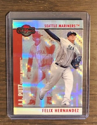 2008 Topps Co-Signers - Hyper Plaid Red #065 Félix Hernández #/100 Seattle - Image 1 of 2