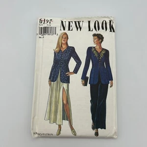Chaqueta sin forrar New Look 6137 con falda larga o pantalones sin cortar talla 8-18 - Imagen 1 de 3