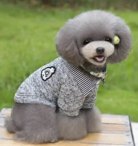 Hundejacke Pullover, warmer Winter, grau, für kleine und mittlere Hunde - Bild 1 von 4