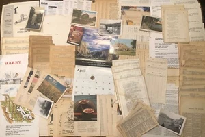 100 pc VTG Paper Book Pages Ephemera Lot~Scrapbooking Journaling~ Miscellaneous - Picture 1 of 10