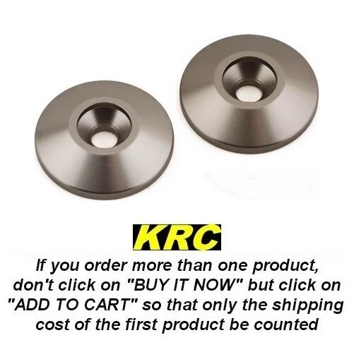 E2430a - MUGEN MBX8R ALUMINUM WING BUTTONS (2) - RONDELLES D'AILERON ALUMINIUM - Photo 1/1