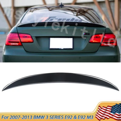 Trunk Lip Spoiler Wing For 07-13 BMW E92 Coupe 328i 335i M3 MP Style Gloss Black Foto 1 de 4