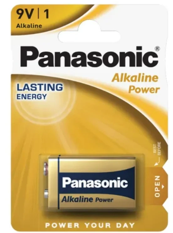 Panasonic 9V Square Block Zinc-Carbon Battery 6F22 Smoke Alarm Longest Expiry - Image 1 of 2