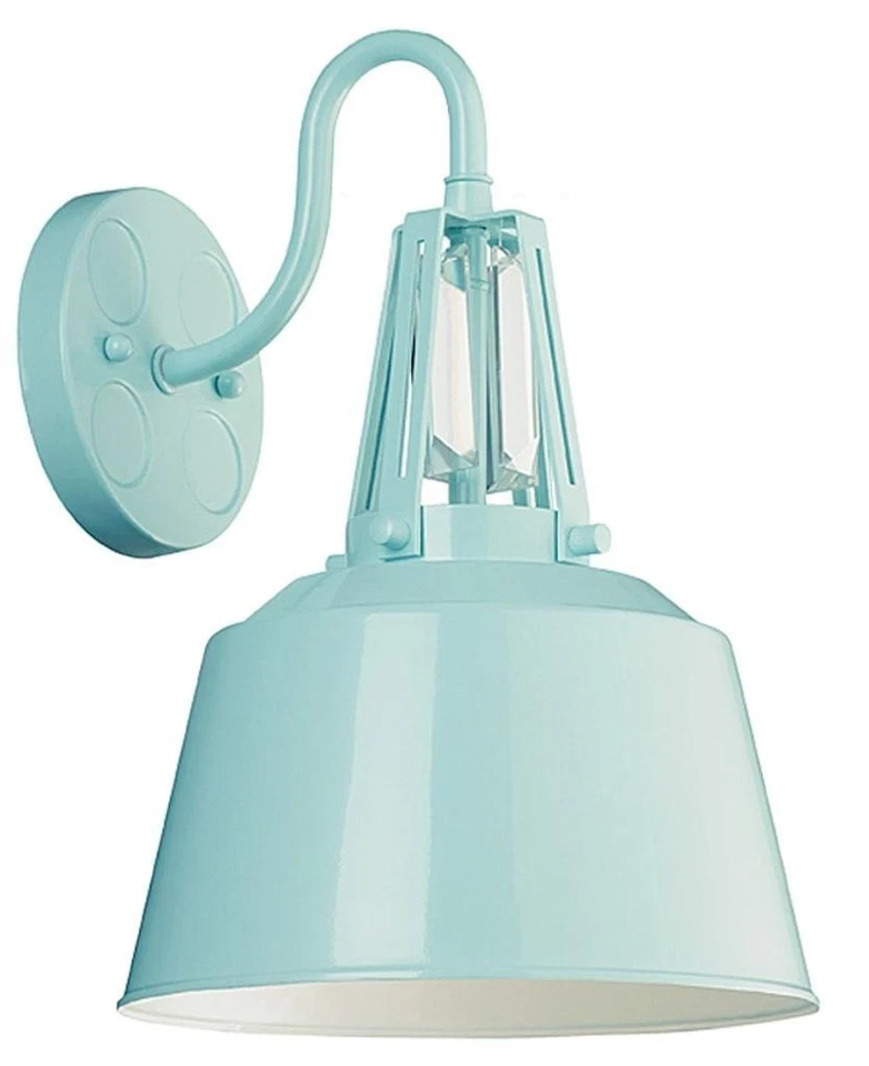 Aplique de Pared Linterna Exterior Feiss Freemont 13" 1 Luz, Azul Alto Brillo, OL15002SH Foto 1 de 1