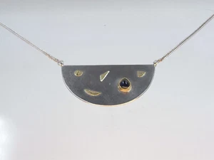 Schönes Designer Saphir Collier 925 Silber und Gold sign Gabriel Zöller 1980 - Bild 1 von 12