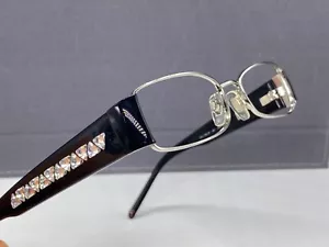 Dolce Gabbana Eyeglasses Frames woman Silver Black Rhinestone Full Rim Dg 1160 - Picture 1 of 13