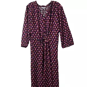 Croft & Barrow dress Sz 2X Multicolor geometric Maxi 3/4 Sleeve V-Neck NWT - Picture 1 of 7